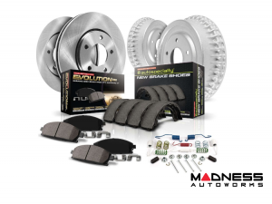 Jeep Gladiator Brake Kit - Front + Rear - PowerStop - Z17 Evolution Plus Ceramic Pads + Autospecialty Rotors - `20-`25